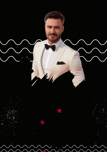 Happy Birthday Metoo Poster with Tuxedo Man