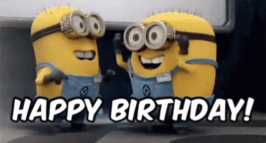 Happy Birthday Minions Screaming Out GIF