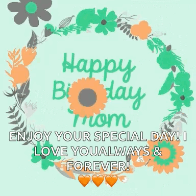 Happy Birthday Mom Greeting Card