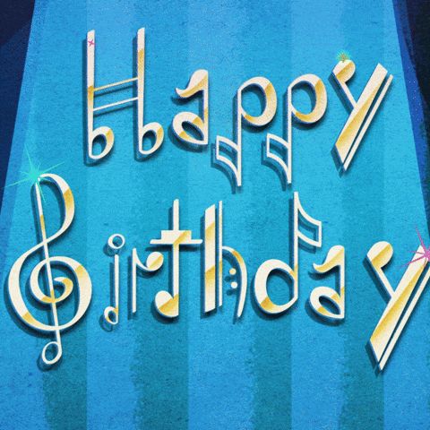 Happy Birthday Musical Notes Mickey Mouse GIF