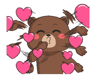 Happy Birthday My Love Bear Flying Kisses GIF