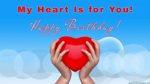 Happy Birthday My Love Heart On Hands GIF