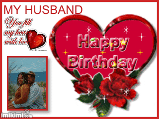 Happy Birthday My Love Husband Sparkling Heart GIF