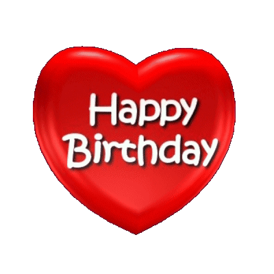 Happy Birthday My Love Minimalist Spinning Heart GIF