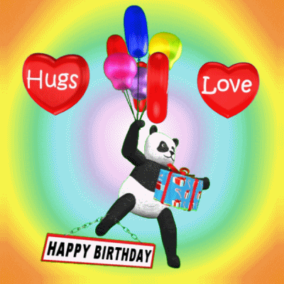 Happy Birthday My Love Swaying Panda Bear GIF