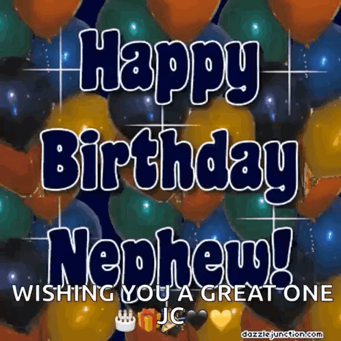 Happy Birthday Nephew Greeting Card with Balloons