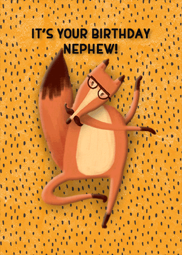 Happy Birthday Nephew Let's Boogie Red Fox GIF