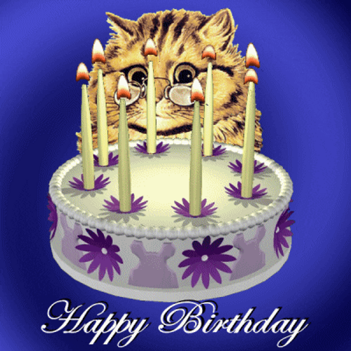 Happy Birthday Nerd Cat GIF