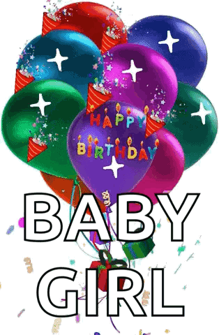 Happy Birthday Niece Balloon Shining GIF