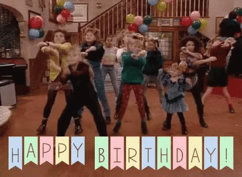 Happy Birthday Office Greeting Dance GIF