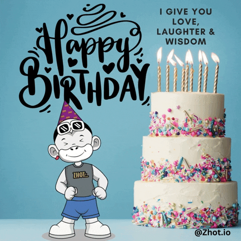 Happy Birthday Religious Cartoon Cake Celebration GIF