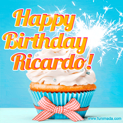 Happy Birthday Ricardo Cupcake GIF