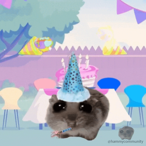 Happy Birthday Sad Hamster GIF