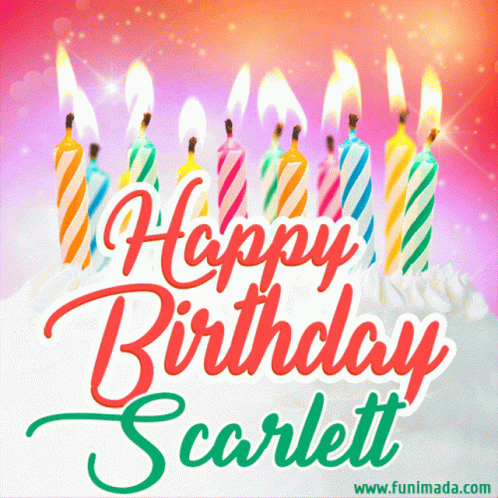 Happy Birthday Scarlett Greeting Card