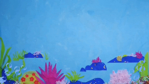Happy Birthday Shark Fishing Animated Art GIF