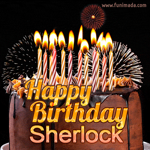 Happy Birthday Sherlock Graphic Arts GIF