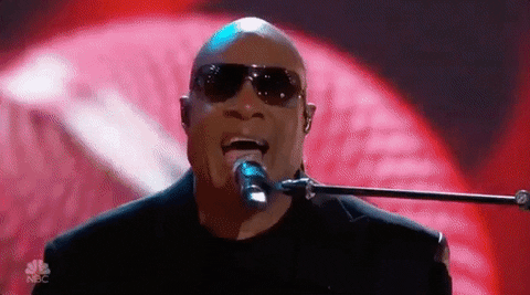 Happy Birthday Singing Front View Stevie Wonder GIF