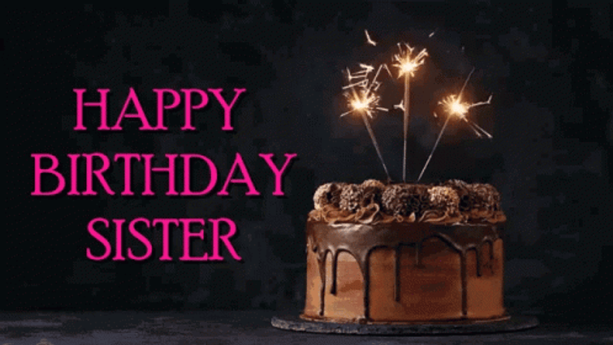Birthday Cake With Candles GIF  Happy Birthday Sister  SuperbWishes
