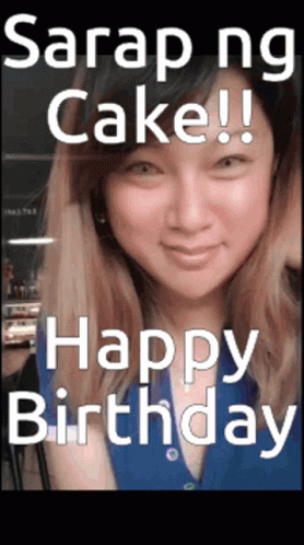 Happy Birthday Sister Funny Meme Cake On Teeth GIF