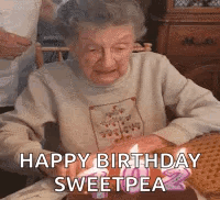 Happy Birthday Sister Funny Meme Grandma Spits Dentures GIF