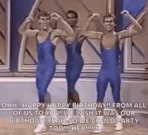Happy Birthday Sister Funny Meme Guys Synchronized Dancing GIF
