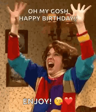 Happy Birthday Sister Funny Meme Kristen Wiig Excited GIF