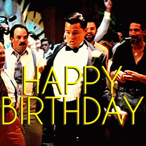 Happy Birthday Sister Funny Meme Leonardo Dicaprio Dancing GIF