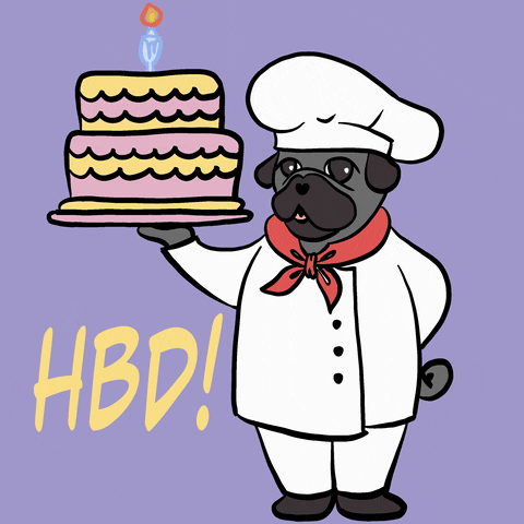 Happy Birthday Sister In Law Funny Dog Chef Meme GIF