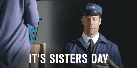 Happy Birthday Sister In Law Funny Maytag Man Meme GIF