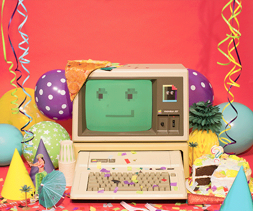 Happy Birthday Sister In Law Funny Old Computer Meme GIF