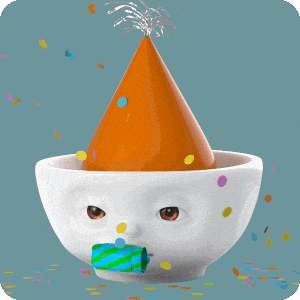 Happy Birthday Sister In Law Funny Party Horn Meme GIF