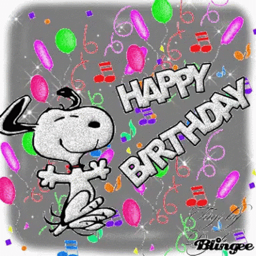 Happy Birthday Snoopy GIF