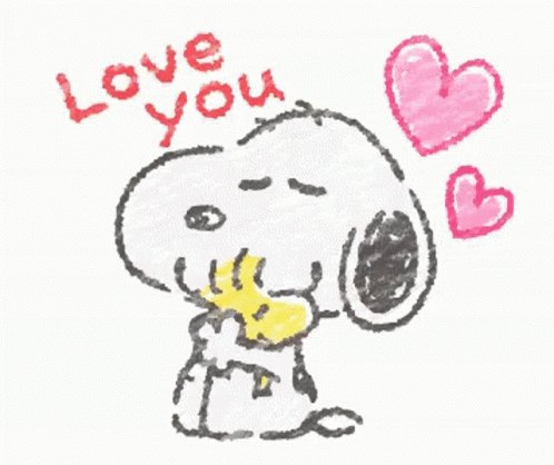Happy Birthday Snoopy Loves Woodstock Bird GIF