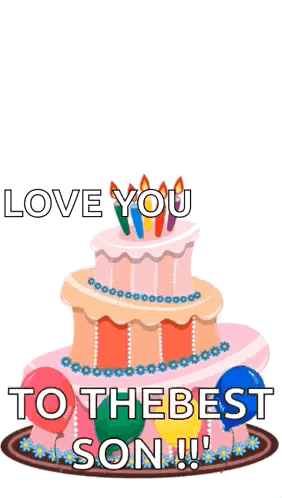 Happy Birthday Son Balloon Popping GIF
