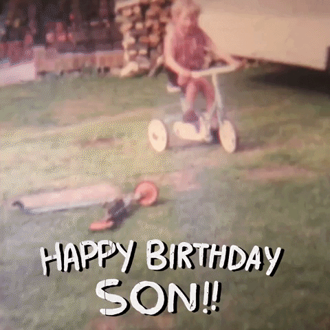 Happy Birthday Son Boy Riding Bike GIF
