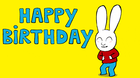 Happy Birthday Son Bunny Jumping GIF