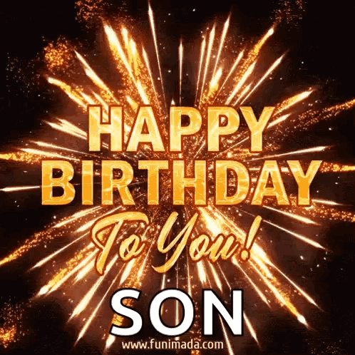 Happy Birthday Son With Fireworks