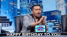 Happy Birthday Song Clapping Talk Show Host GIF
