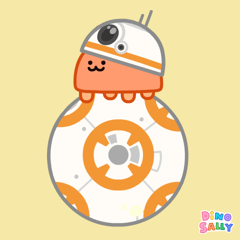 Happy Birthday Star Wars Bb-8 Running GIF