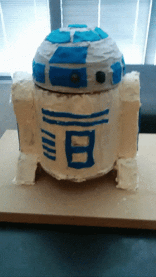 Happy Birthday Star Wars Cake GIF