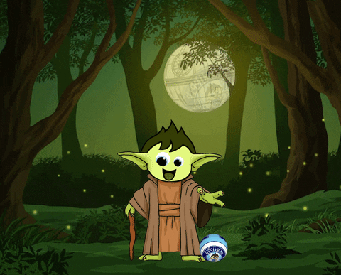 Happy Birthday Star Wars Yoda Drawing GIF