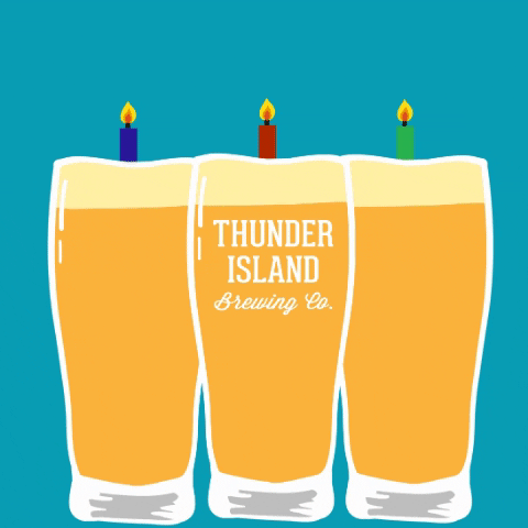 Happy Birthday Thunder Island Beer GIF