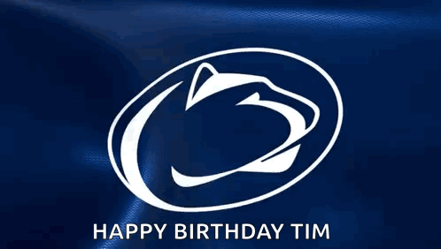 Happy Birthday Tim On Blue Background GIF