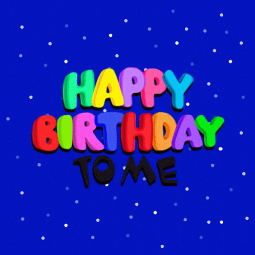 Happy Birthday To Me Blue Sparkles GIF