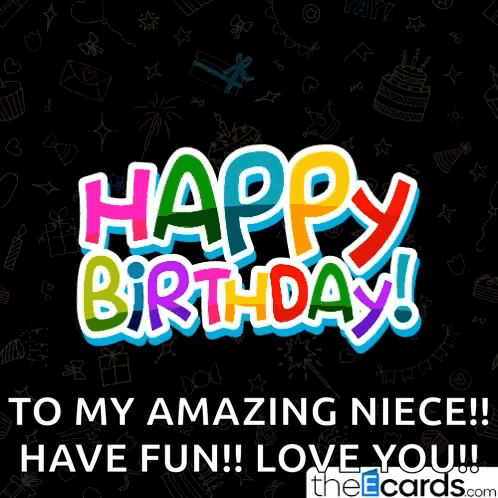 Happy Birthday To My Amazing Niece Have Fun I Love You GIF