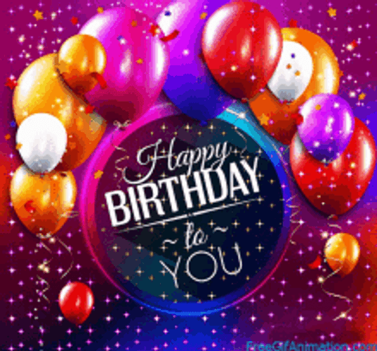 Happy Birthday To You Birthday Colorful Balloons GIF