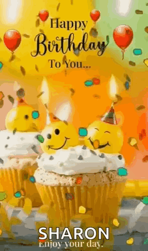Happy Birthday To You Sharon Enjoy Your Day GIF