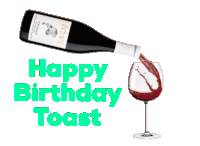 Happy Birthday Toast Sticker GIF