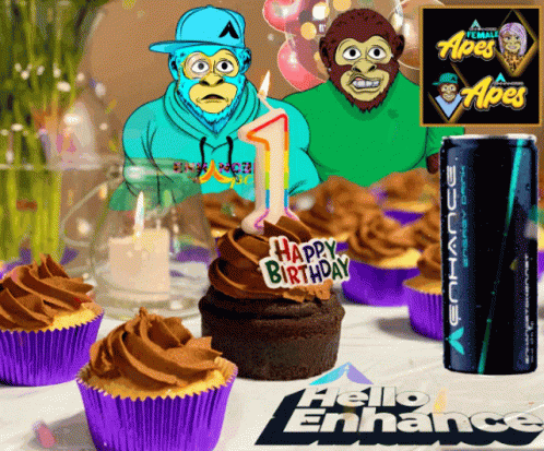 Happy Birthday Twins Apes GIF