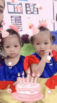 Happy Birthday Twins In Snow White GIF